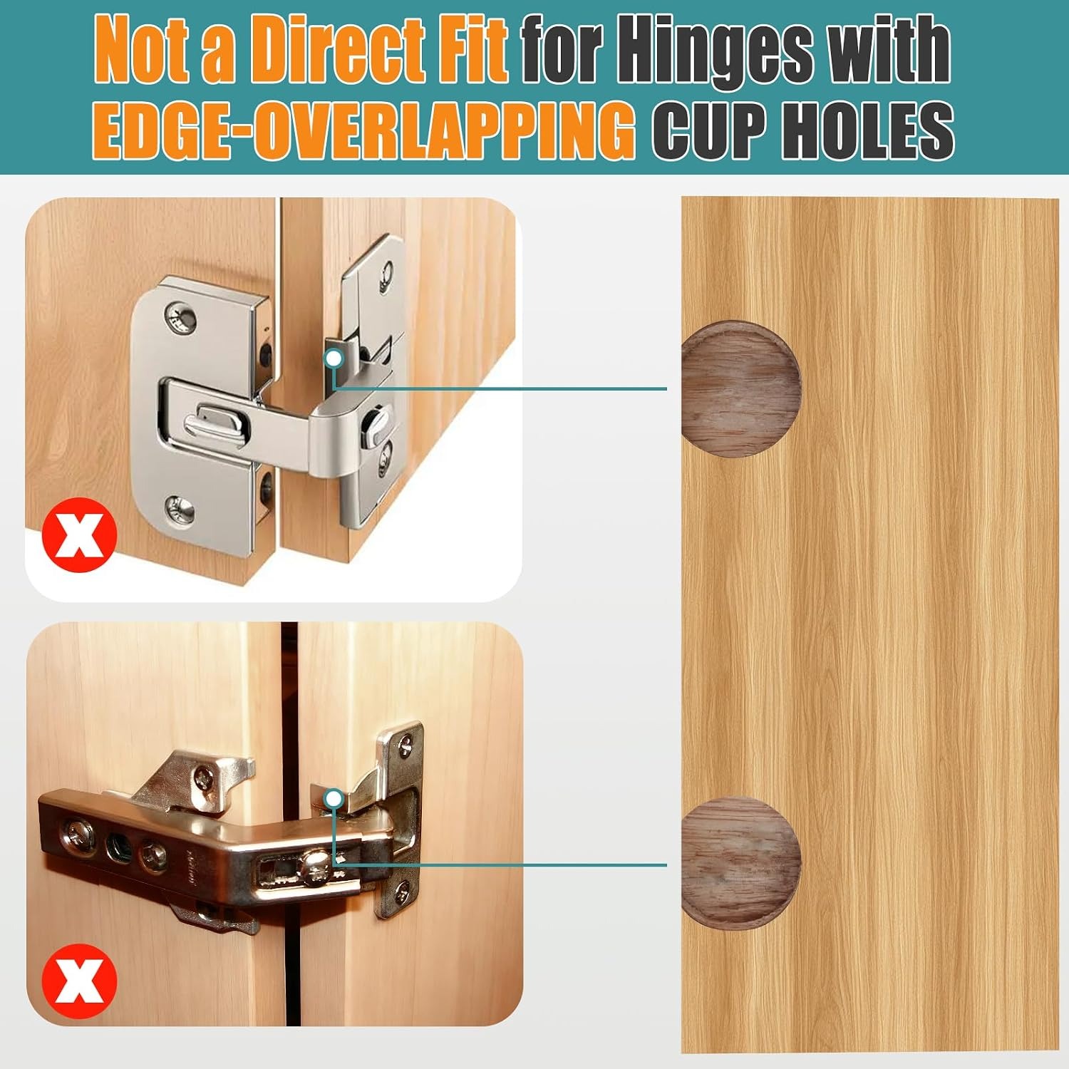 HBL' 135 Degree Corner Cabinet Hinges, 2 Pack