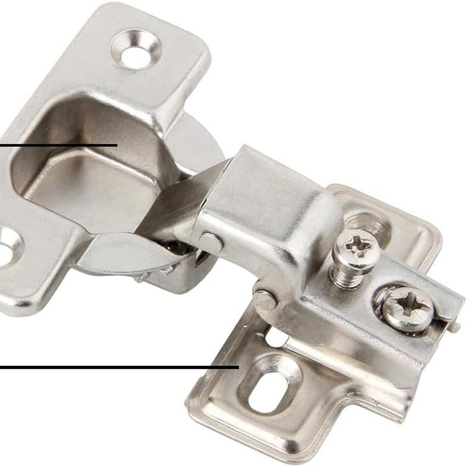 Silverline 105 Degree Face Frame Cabinet Hinges, 6 Pack: image 3