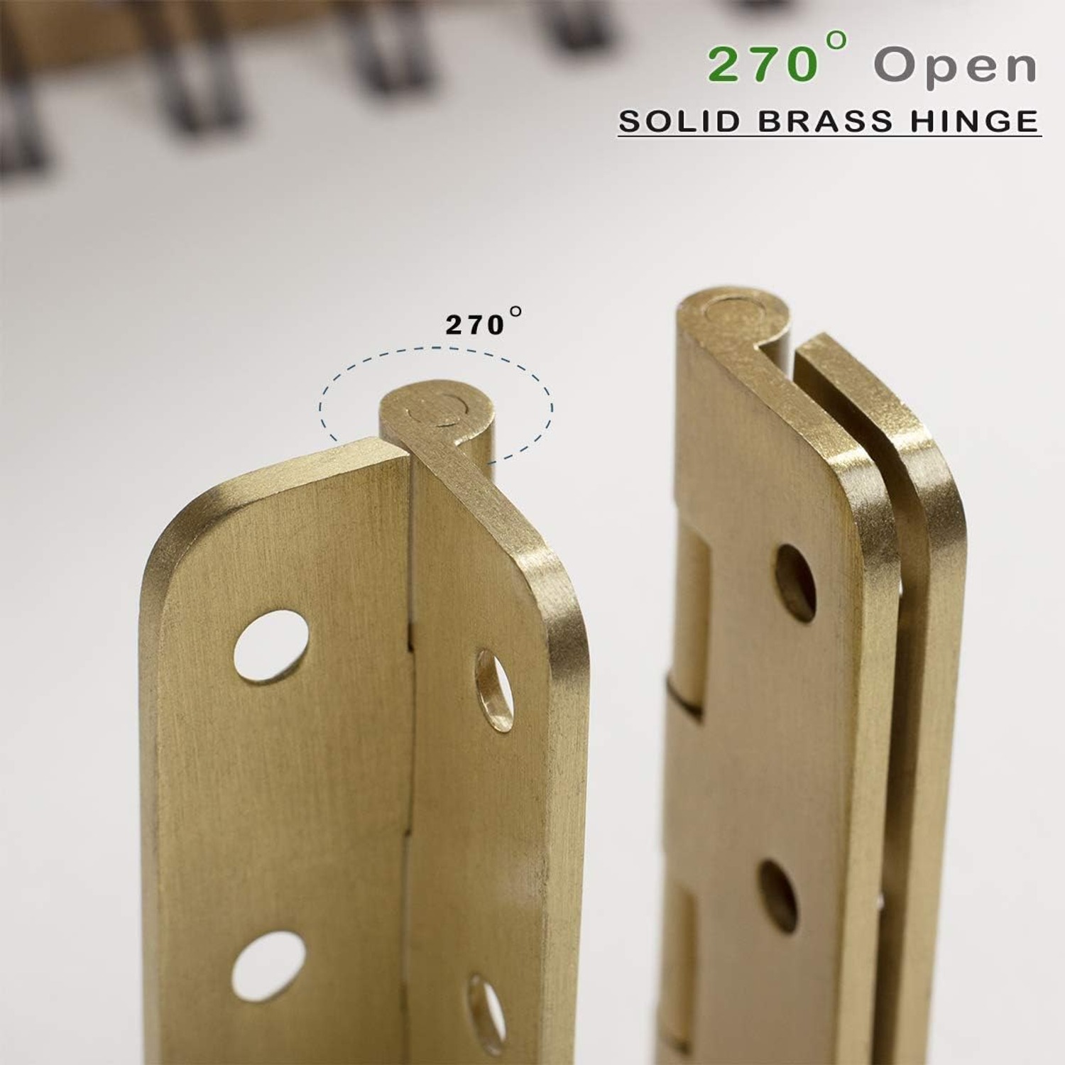 Keenkee Solid Brass Butt Hinges, 4 Pack: image 3