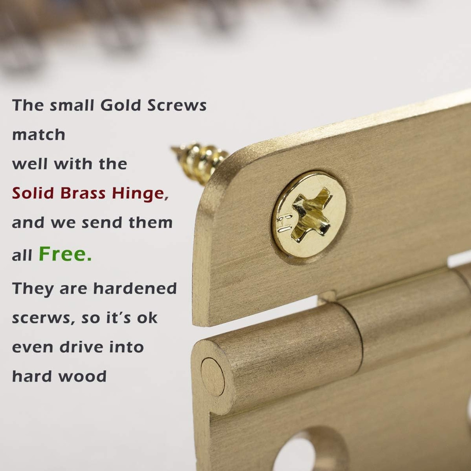Keenkee Solid Brass Butt Hinges, 4 Pack: image 5