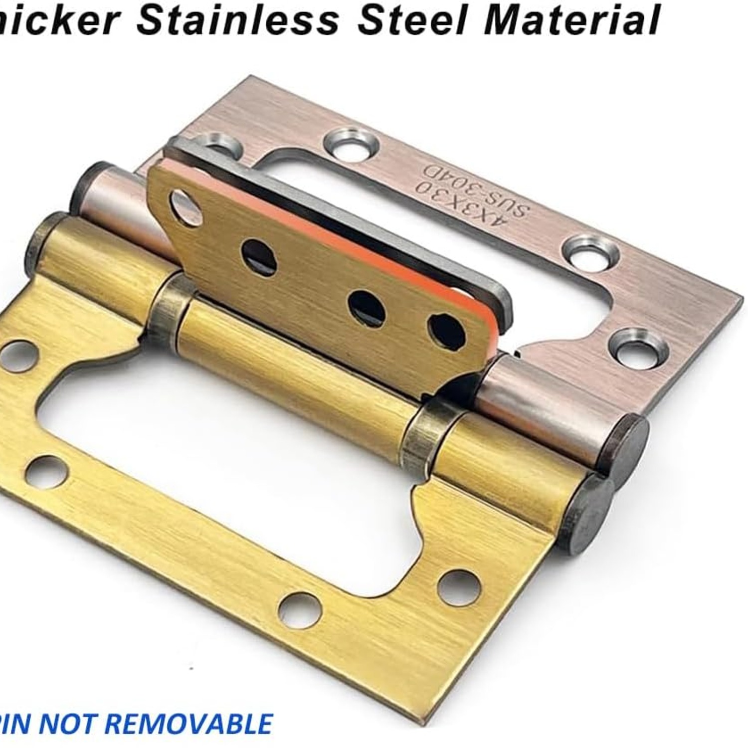VOLUKA Non Mortise Door Hinges 6 Pack