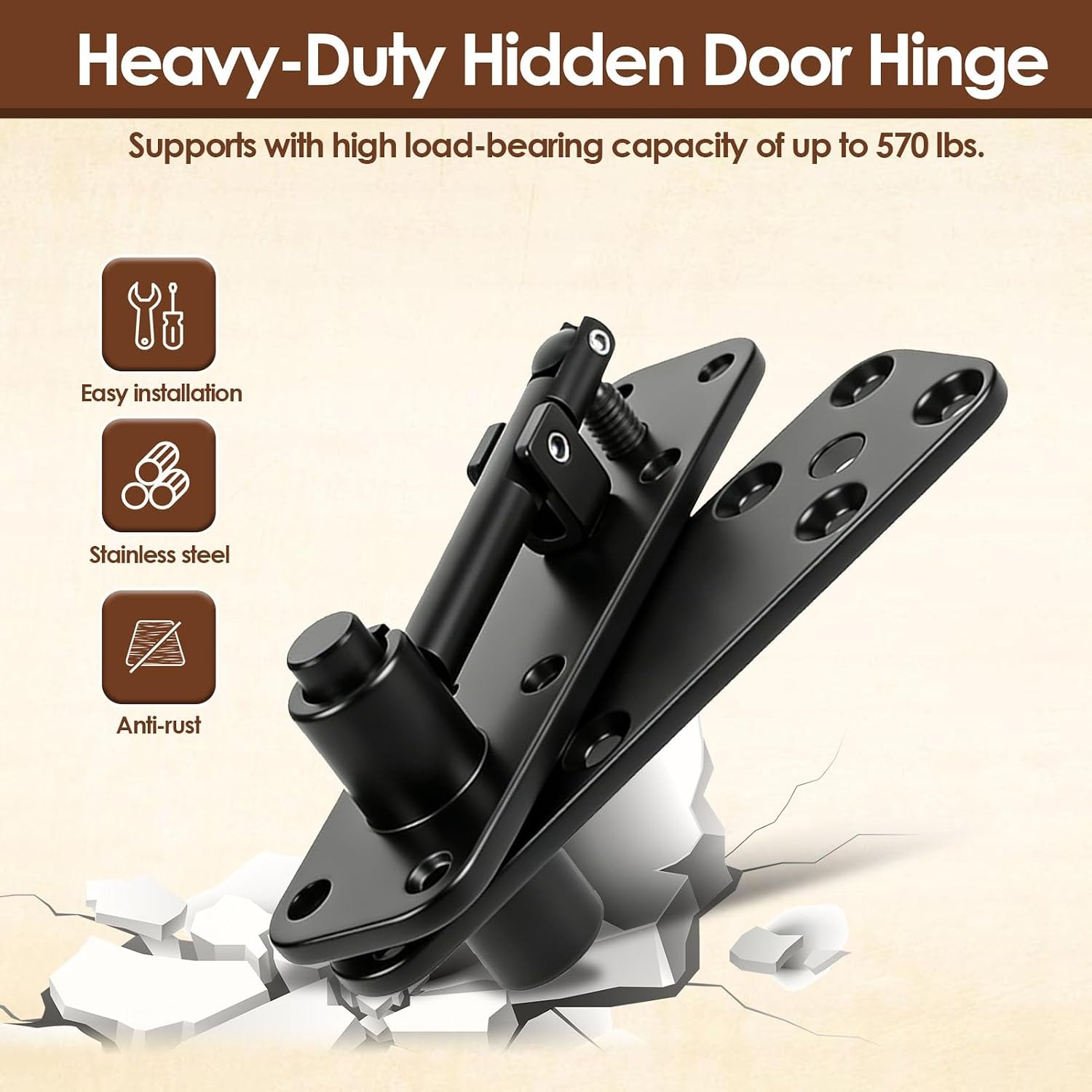 AGJIQ Concealed Pivot Door Hinge Set: image 3