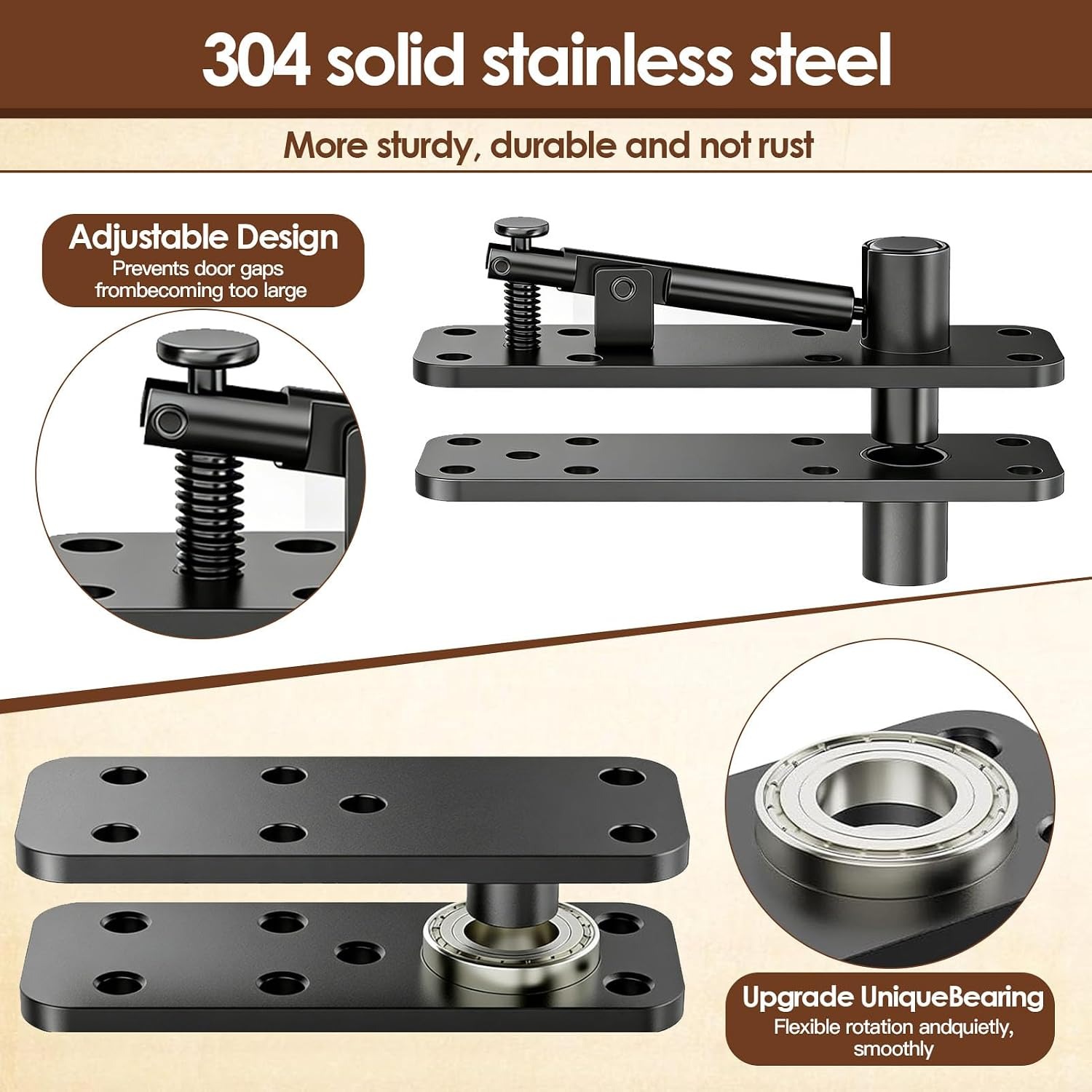 AGJIQ Concealed Pivot Door Hinge Set: image 4